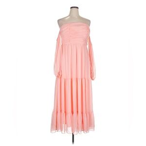 Griffin Elegant Off-Shoulder Pink Dress
